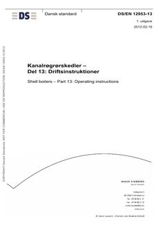 DANSK DS/EN 12953-13