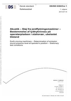 DANSK DS/ISO 6394/COR 1
