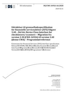 DANSK DS/CWA 16926-66