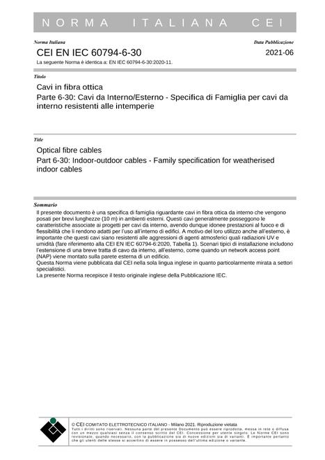 CEI EN IEC 60794-6-30