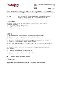 NR NR/L3/MTC/ME0201/CAL268 ISSUE 1