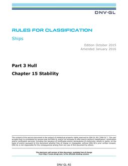 DNV DNVGL-RU-SHIPS PART 3 CHAPTER 15