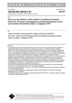 CEI EN IEC 60332-3-21