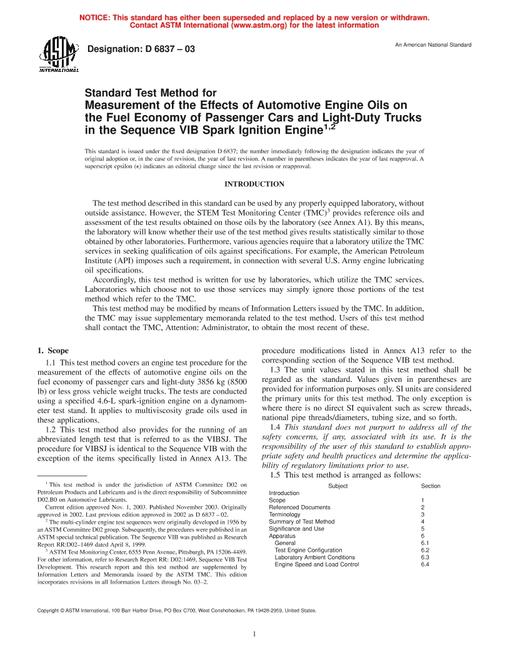 ASTM D6837-03