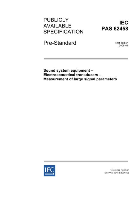 IEC/PAS 62458 Ed. 1.0 en:2006