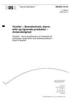 DANSK DS/EN 14115