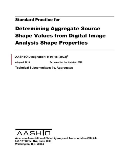 AASHTO R 91-18 (2022)