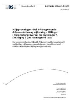 DANSK DS/EN IEC 60068-3-7