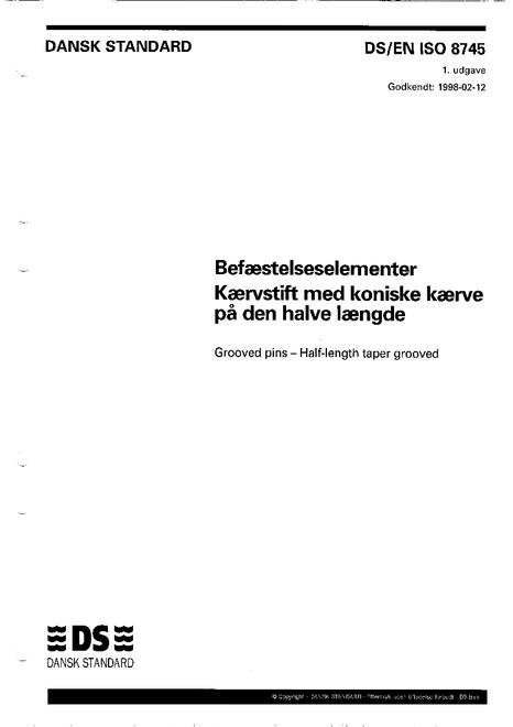 DANSK DS/EN ISO 8745