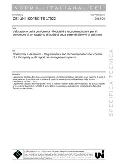CEI UNI ISO/IEC TS 17022