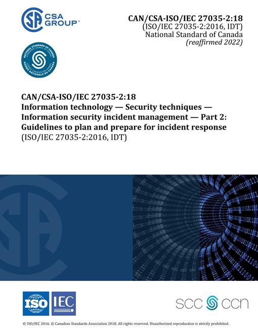 CAN/CSA-ISO/IEC/IEEE 27035-2:18 (R2022)
