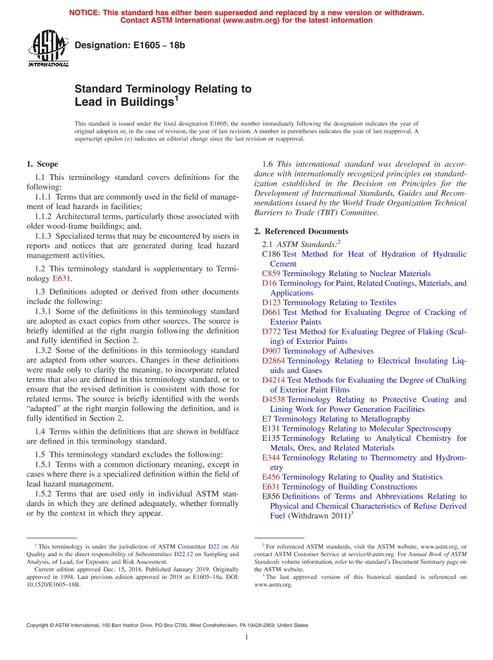 ASTM E1605-18b