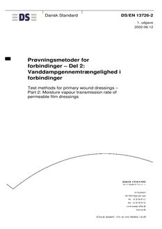 DANSK DS/EN 13726-2