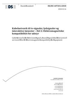 DANSK DS/IEC 60728-2