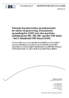 DANSK DS/ETSI EN 300 338-5 V1.3.1