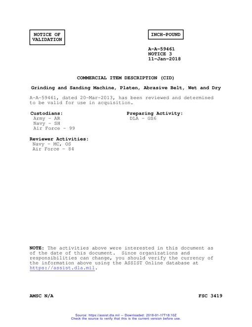 CID A-A-59461 Notice 3 - Validation 3