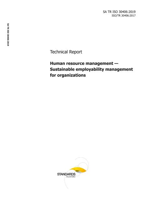 SA TR ISO 30406:2019