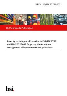 BS EN ISO/IEC 27701:2021