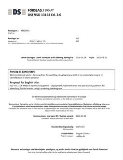 DANSK DSF/ISO 13154 ED. 2.0