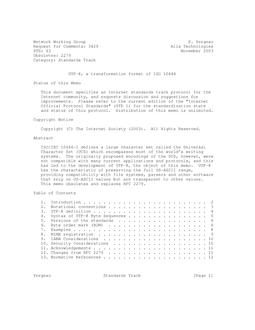 IETF RFC 3629