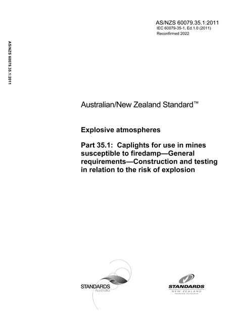 AS/NZS 60079.35.1:2011