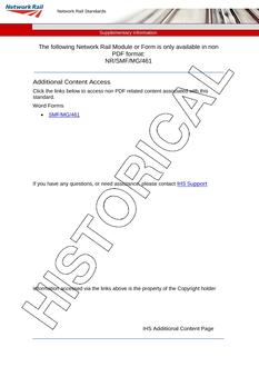 NR SMF/MG/461 ISSUE 1