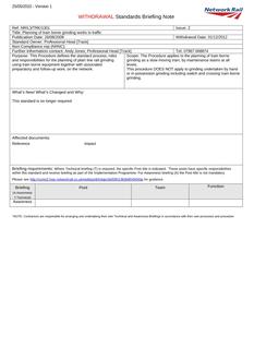 NR NR/L3/TRK/1301 ISSUE 2