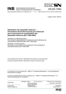 SNV SN EN ISO 17664