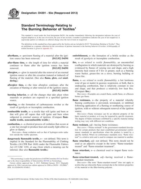 ASTM D4391-93a(2013)