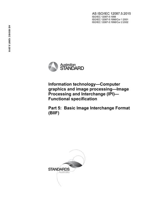 AS ISO/IEC 12087.5:2015