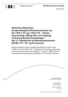 DANSK DS/EN IEC 61557-11