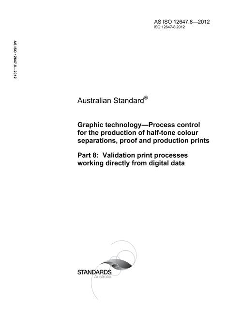 AS ISO 12647.8-2012