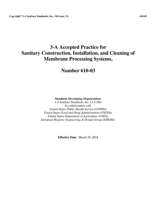 3A 610-03 Accepted Practice