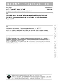CEI CLC/TS 50625-3-5