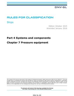 DNV DNVGL-RU-SHIPS PART 4 CHAPTER 7