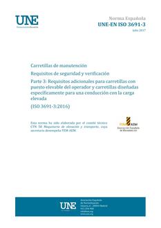 AENOR UNE-EN ISO 3691-3