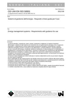 CEI UNI EN ISO 50001