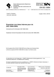 SNV SN EN ISO 10664