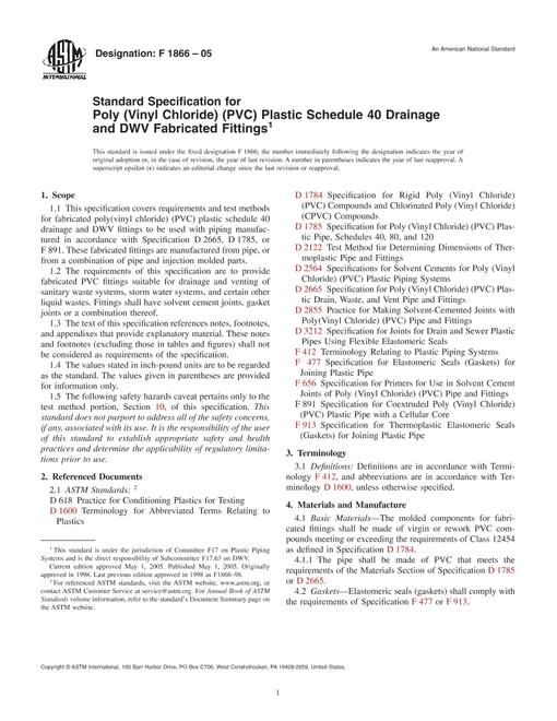 ASTM F1866-05