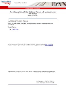 NR TEF 3105 ISSUE 1