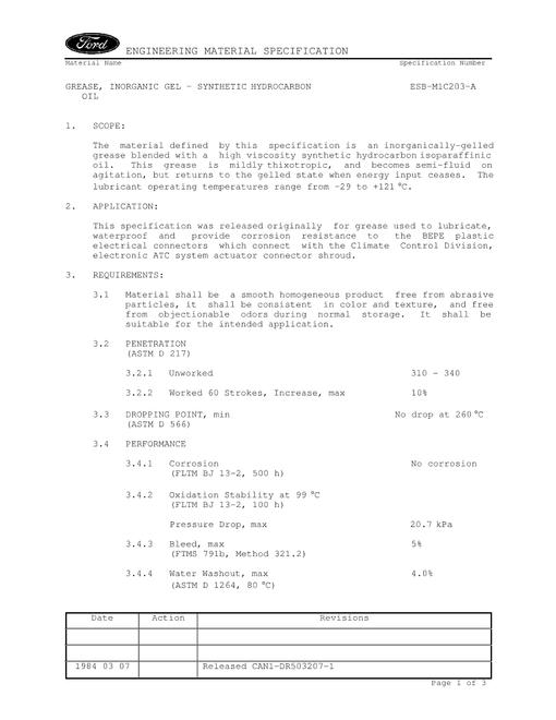 FORD ESB-M1C203-A