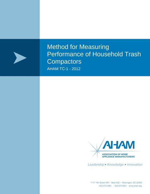 AHAM TC-1-2012