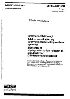 DANSK DS/ISO/IEC 10742