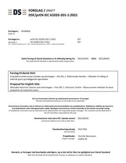 DANSK DSF/PREN IEC 63203-201-1