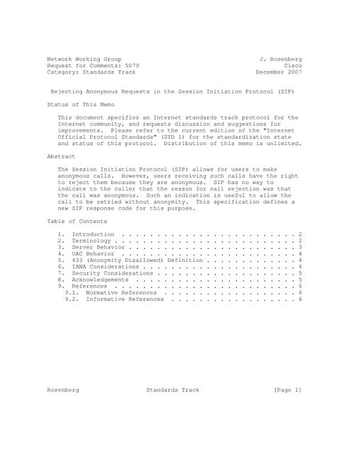IETF RFC 5079