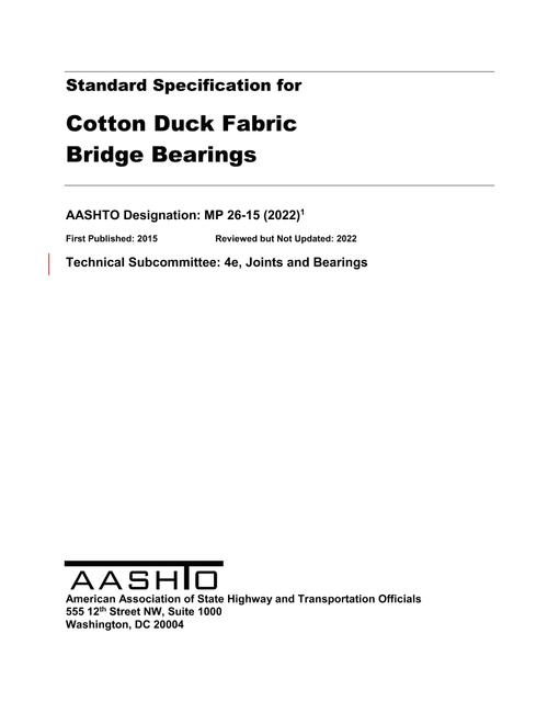 AASHTO MP 26-15 (2022)