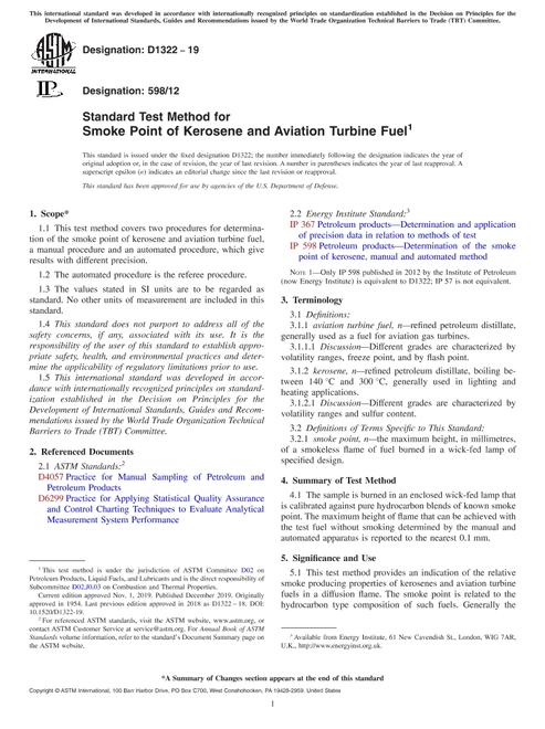 ASTM D1322-19