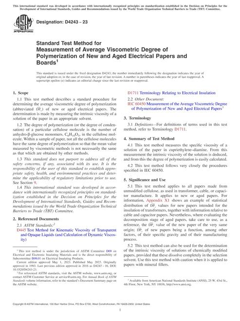 ASTM D4243-23