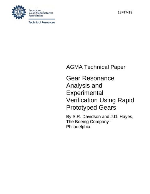 AGMA 13FTM19