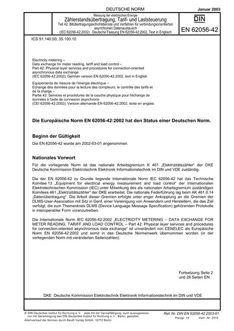 DIN EN 62056-42